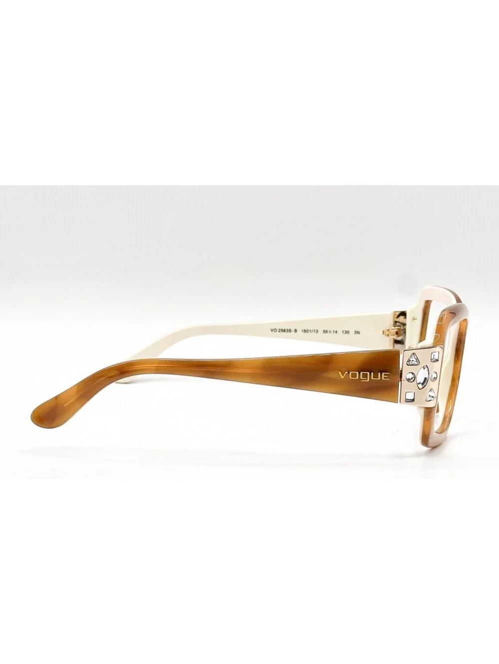 Vogue VO 2563S-B 1601/13 Light Brown/Cream Authentic Eyeglass Frames 56-14